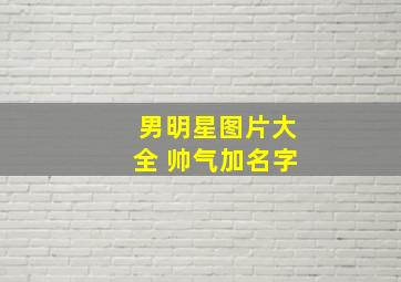 男明星图片大全 帅气加名字